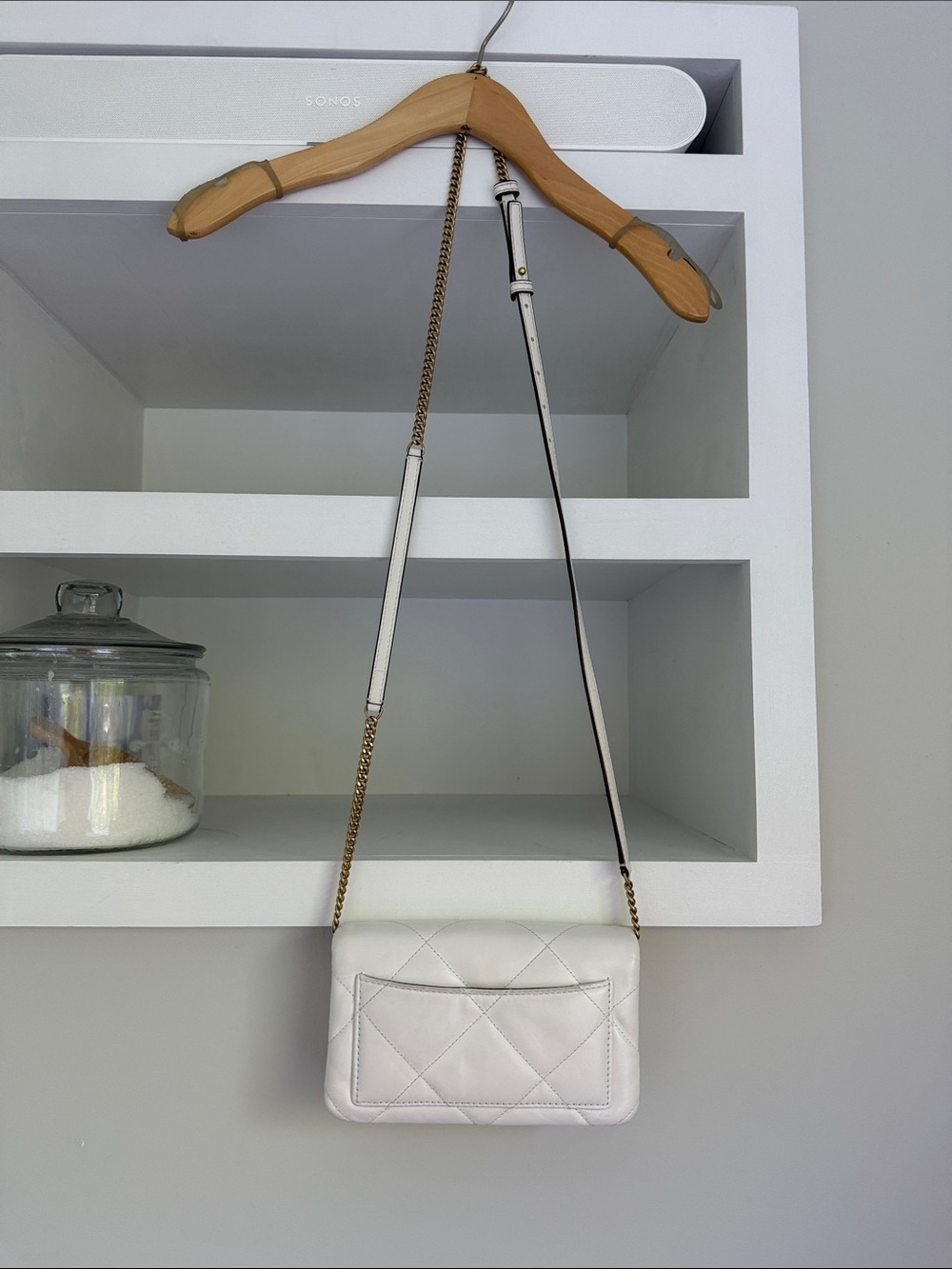 Tory Burch Kira Diamond Quilt Crossbody in color Blanc - Picture 3 of 14